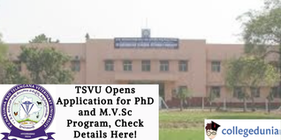TSVU Opens Application for PhD and M.V.Sc Program, Check Details Here!